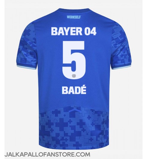 Bayer Leverkusen Loic Bade #5 Kolmaspaita 2025-26 Lyhythihainen Bayer Leverkusen Loic Bade #5 Kolmaspaita 2025-26 Lyhythihainen
